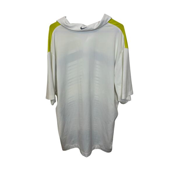 Nike Golf Men’s XXL Dri Fit Victory Stripe Shirt Yellow Black White Sportswear - Picture 4 of 5